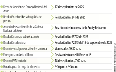 Ministerio de Agricultura dio detalles sobre los acuerdos tras Consejo Nacional del Arroz